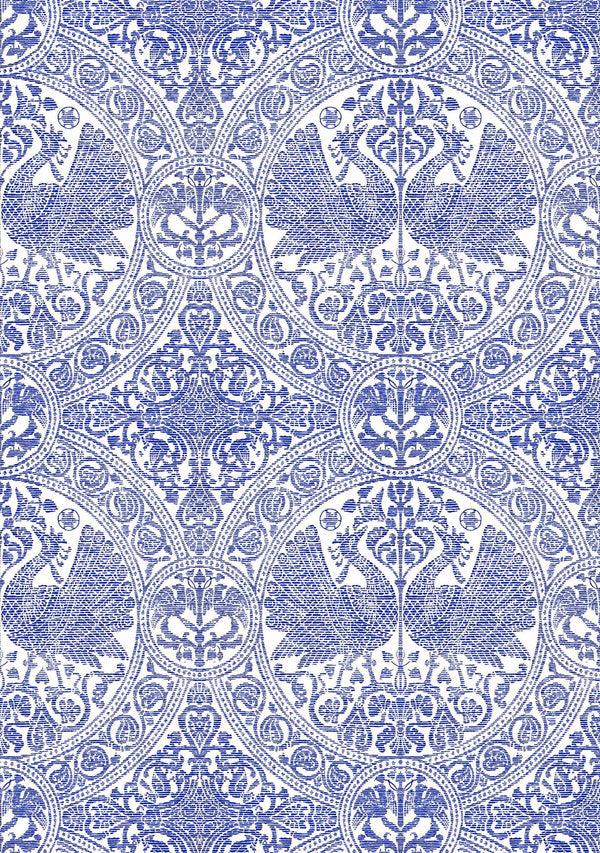 Samantha Sung [Create Your Own] Cotton Stretch (Peacock Toile White)