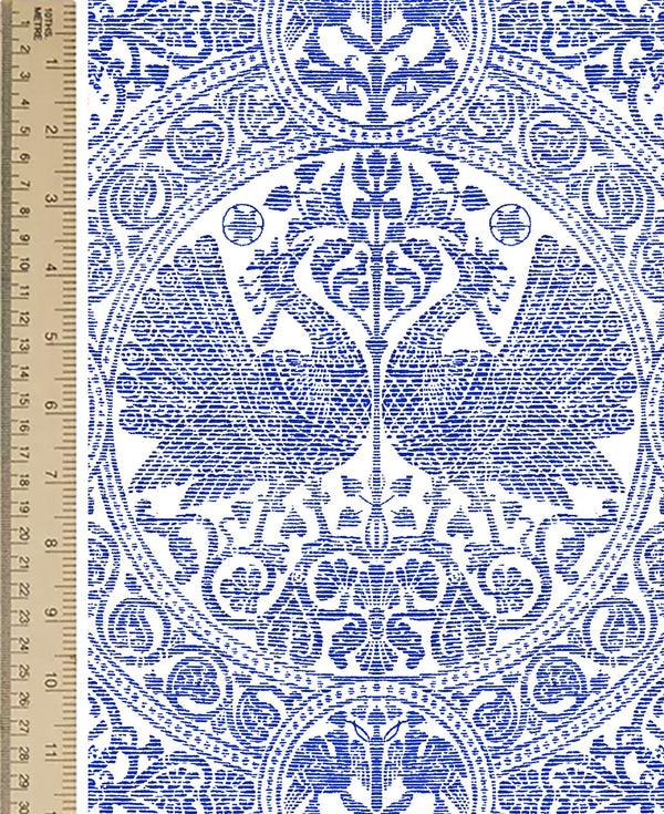 Samantha Sung [Create Your Own] Cotton Stretch (Peacock Toile White)