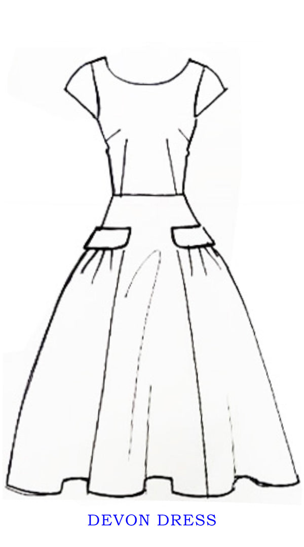 Samantha Sung Devon Dress Boat Neck Cap Sleeve Long Length Cotton Stretch (Tie Dye Madives Ivory)