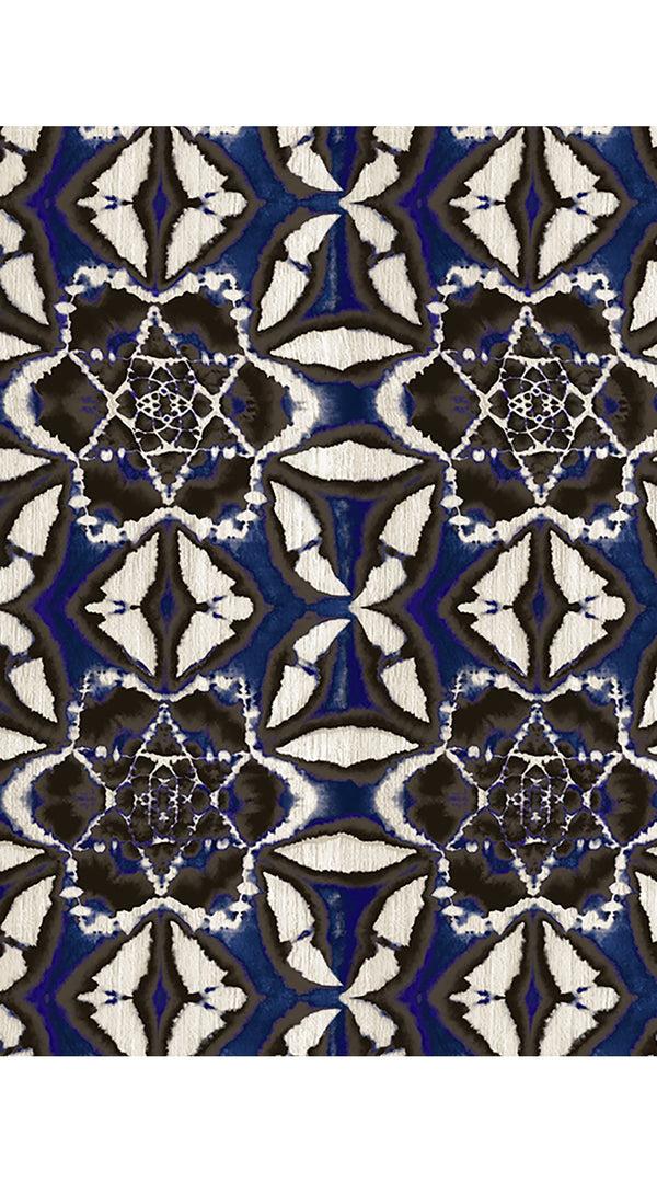 Samantha Sung Devon Dress Boat Neck Cap Sleeve Long Length Cotton Stretch (Essaouria Tie Dye)