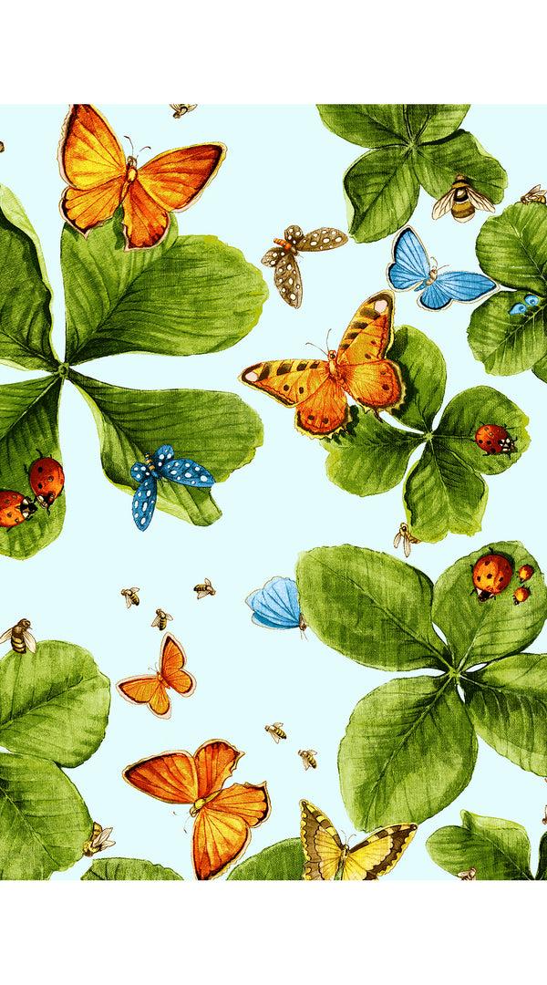 Samantha Sung Eden Dress Crew Neck 3/4 Sleeve Maxi Length Cotton Musola (Clover Butterfly Big)