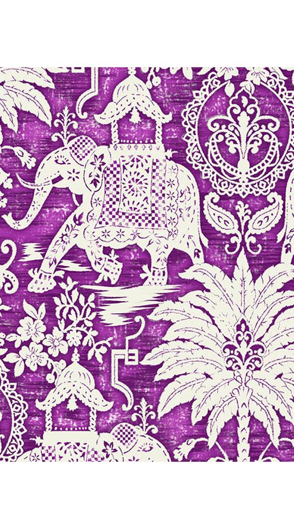 Samantha Sung Eden Dress Crew Neck 3/4 Sleeve Maxi Length Cotton Musola (Elephant Bandana)