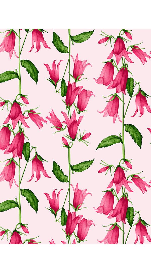 Samantha Sung Eden Dress Crew Neck 3/4 Sleeve Maxi Length Cotton Musola (Blue Bell Flower Small Pastel)