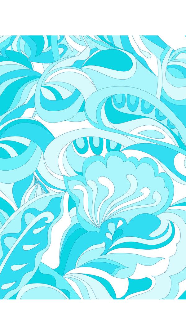 Samantha Sung Eden Dress Crew Neck 3/4 Sleeve Maxi Length Cotton Musola (Pucciesque Graphic)