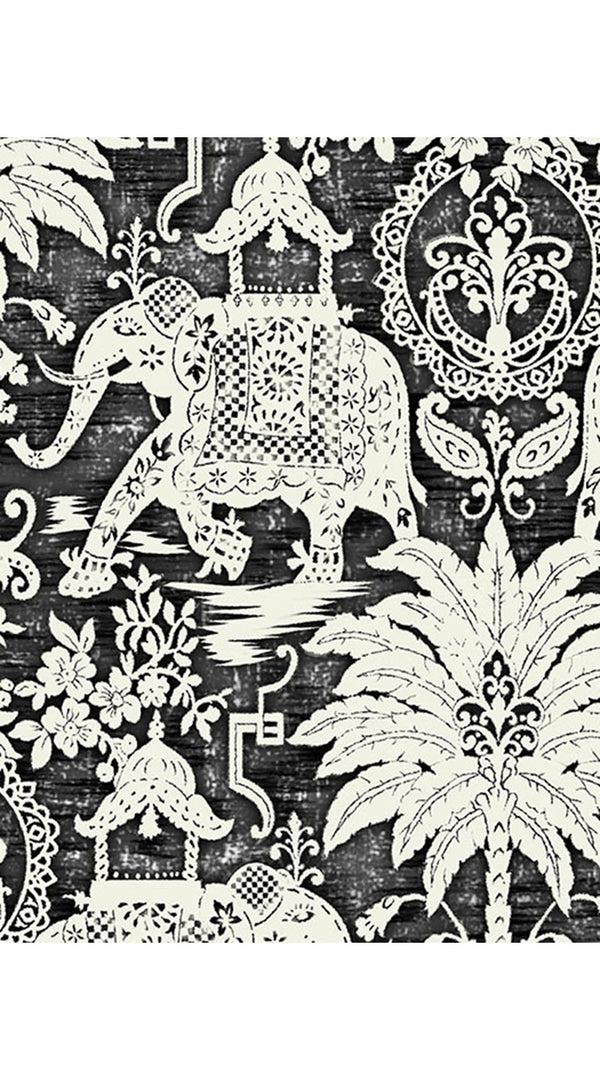 Samantha Sung Eden Dress Crew Neck 3/4 Sleeve Maxi Length Cotton Musola (Elephant Bandana)