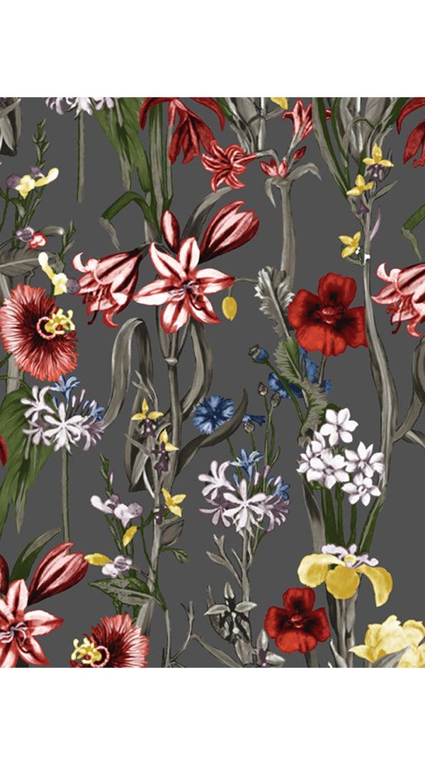 Samantha Sung Eden Dress Crew Neck 3/4 Sleeve With Hamilton Belt Maxi Length Cotton Musola (Delanica Flower)