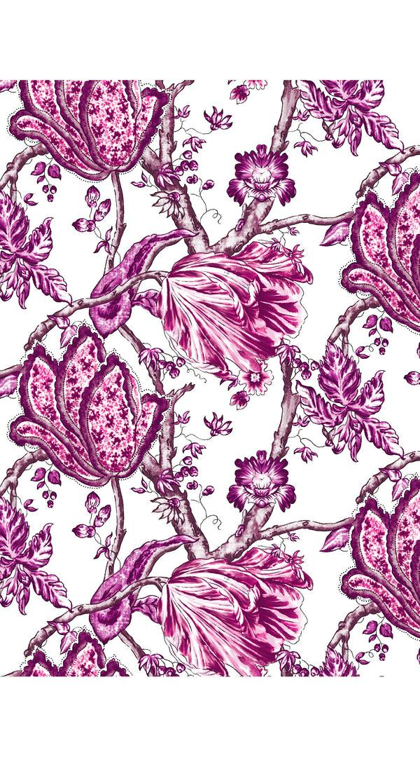 Samantha Sung Eva Dress Crew Neck 3/4 Sleeve Maxi Length Cotton Musola (Lillie Toile White)