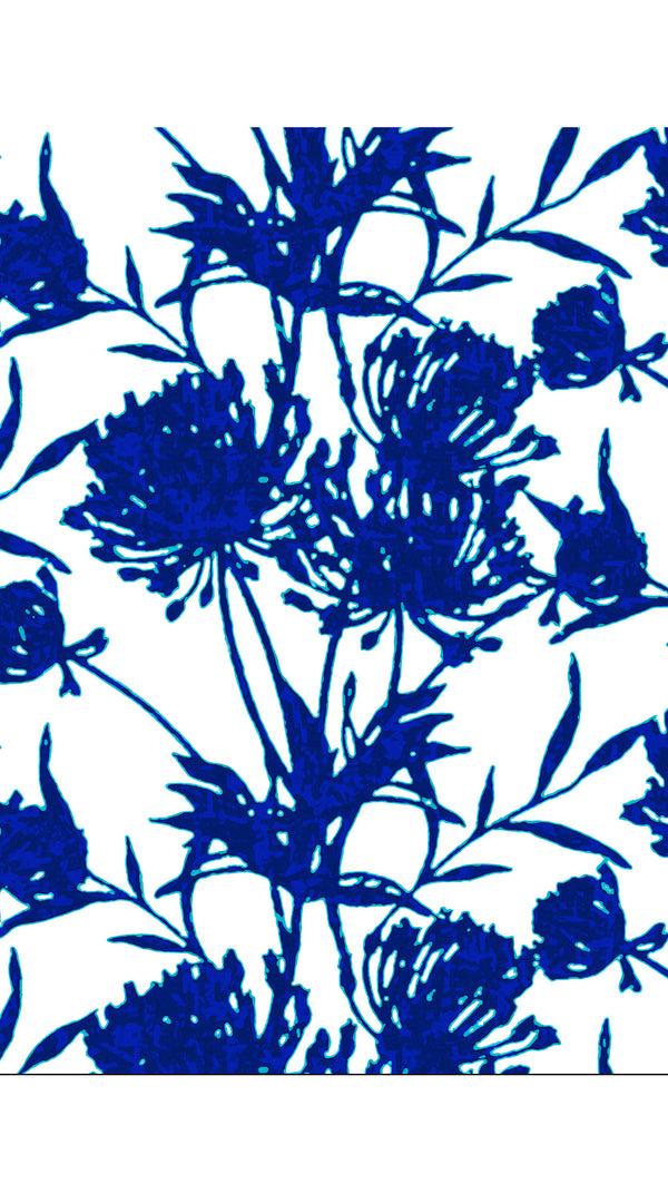 Samantha Sung Eva Dress Crew Neck 3/4 Sleeve Maxi Length Cotton Musola (Primavery Silhouette White)