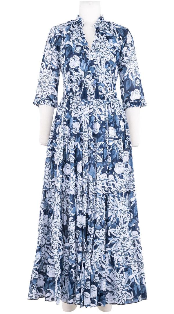 samantha sung Eva Dress Crew Neck 3/4 Sleeve Maxi Length Cotton Musola (Chrysanthemum Flower Big) samantha sung Eva Dress Crew Neck 3/4 Sleeve Maxi Length Cotton Musola (Chrysanthemum Flower Big)