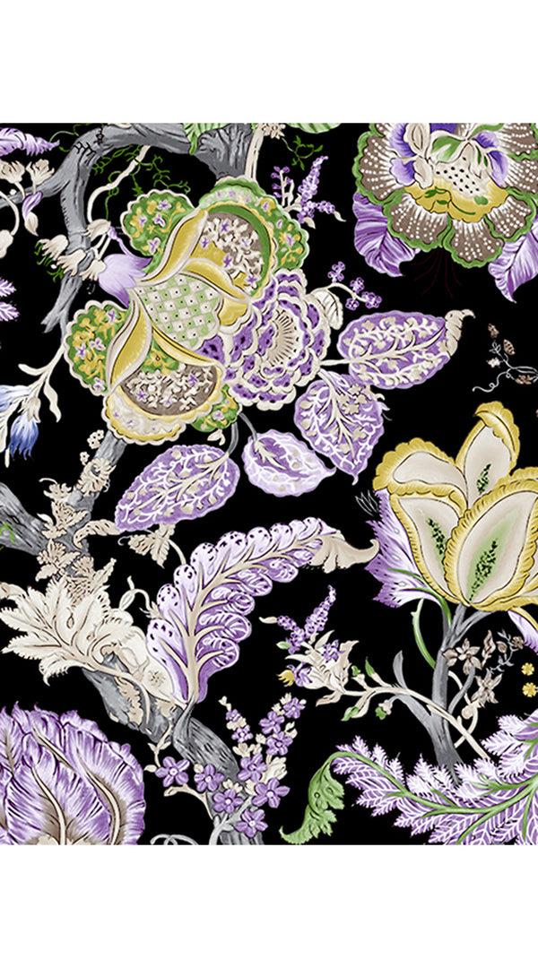 Samantha Sung Eva Dress Crew Neck 3/4 Sleeve Midi Length Cotton Musola (Darts Hill Garden)