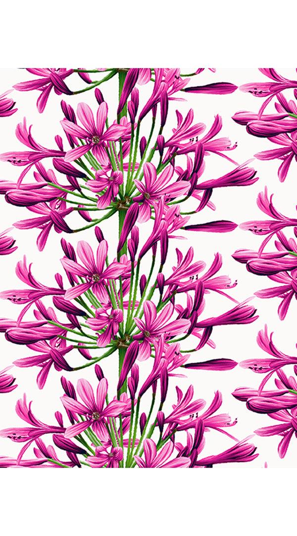 Samantha Sung Eva Dress Crew Neck Tie 3/4 Sleeve Maxi Length Musola (Tinker Bell Flower)