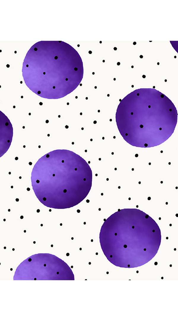 Samantha Sung Florance Dress #2 Round Neck Sleeveless Long Length Cotton Stretch (Mixed Dots White)