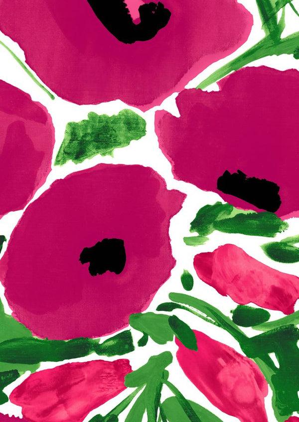 samantha sung Katharine Shirt 3/4 Sleeve Cotton Stretch (Fiori Poppy Big White)