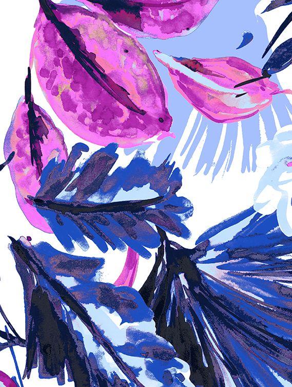 samantha sung Katharine Shirt 3/4 Sleeve Cotton Stretch (Mozambique Flower White)