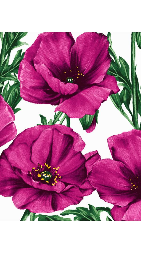 Samantha Sung Lana Dress Shirt Collar 3/4 Sleeve Midi Cotton Stretch (Poppy Poland Big)