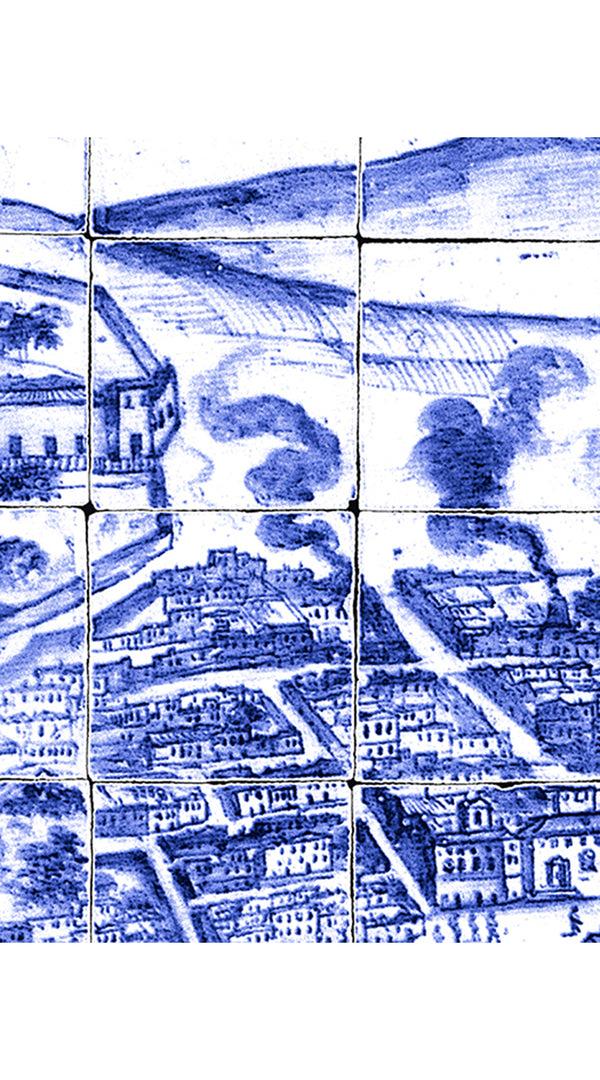 Samantha Sung Lana Skirt Cotton Stretch (Azulejo All Over)