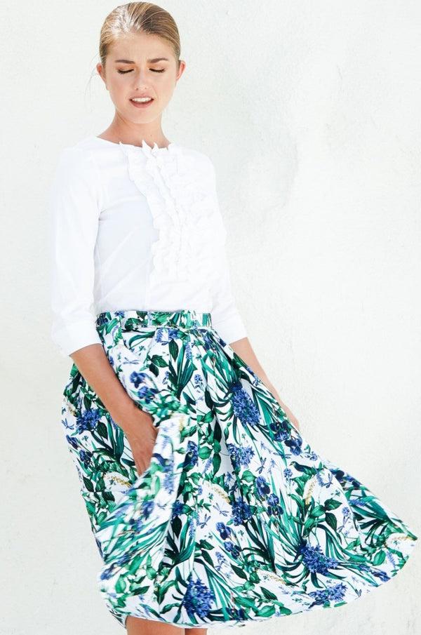 Samantha Sung Lana Skirt Cotton Stretch (Vintage Iris)