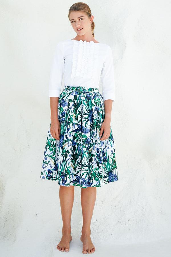 samantha sung Lana Skirt Cotton Stretch (Vintage Iris)
