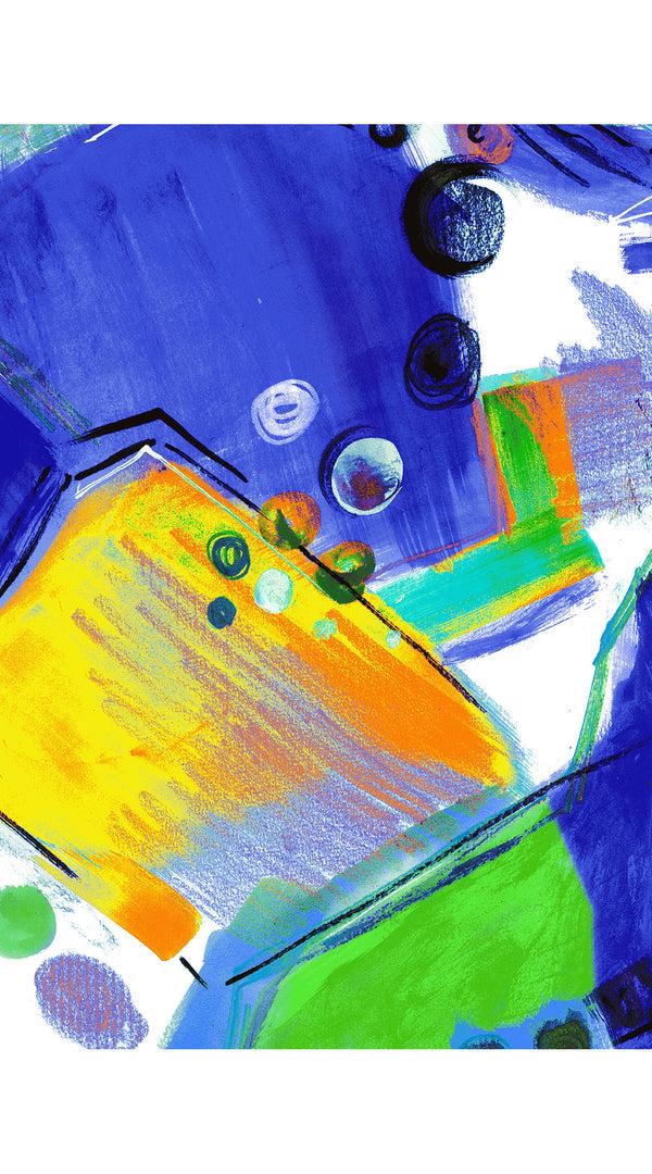 Samantha Sung Laurent Dress Shirt Collar 3/4 Sleeve Long Length Cotton Stretch (Bastera Painting)