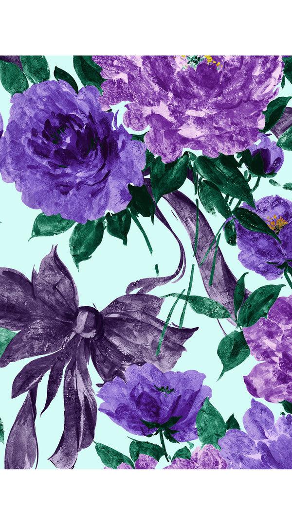 Samantha Sung Laurent Dress Shirt Collar 3/4 Sleeve Long Length Cotton Stretch (Darby Rose Pastel)