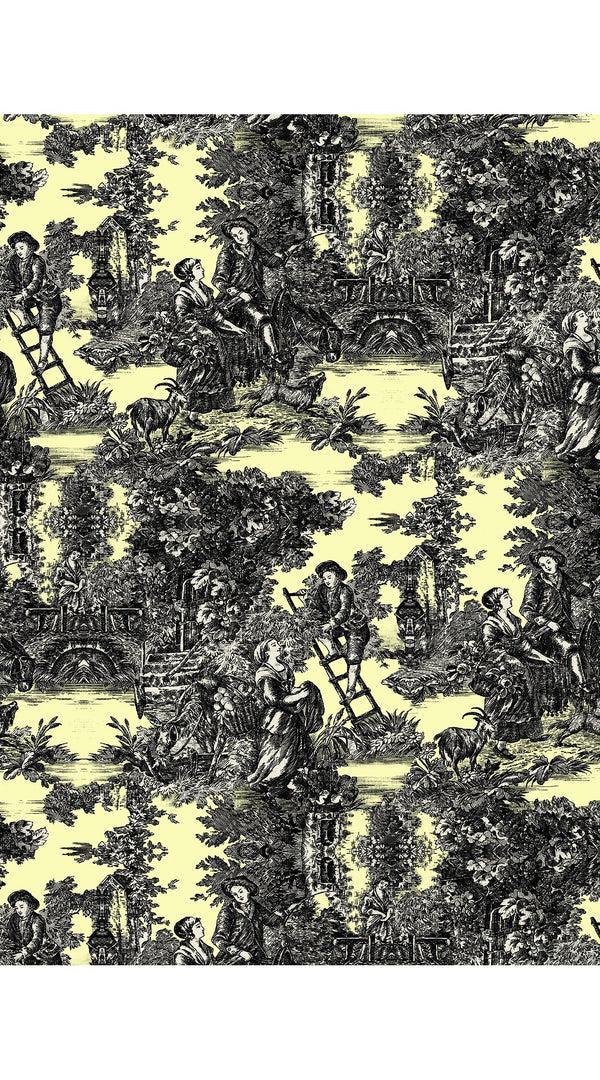 Samantha Sung Laurent Dress Shirt Collar 3/4 Sleeve Midi Length Cotton Stretch (Antilles Toile Pastel)