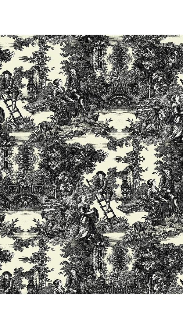 Samantha Sung Laurent Dress Shirt Collar 3/4 Sleeve Midi Length Cotton Stretch (Antilles Toile Pastel)