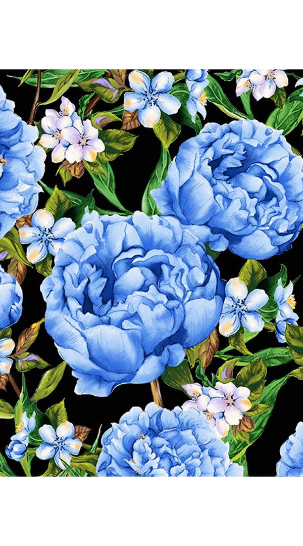 Samantha Sung Melanie Dress Crew Neck 3/4 Sleeve Midi Length Cotton Lawn (Pink Peony)