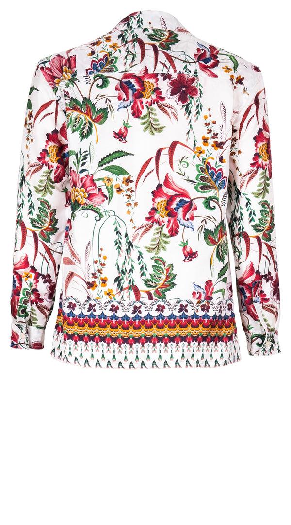 Samantha Sung Pajama Shirt Silk Twill (Asian Botanic)