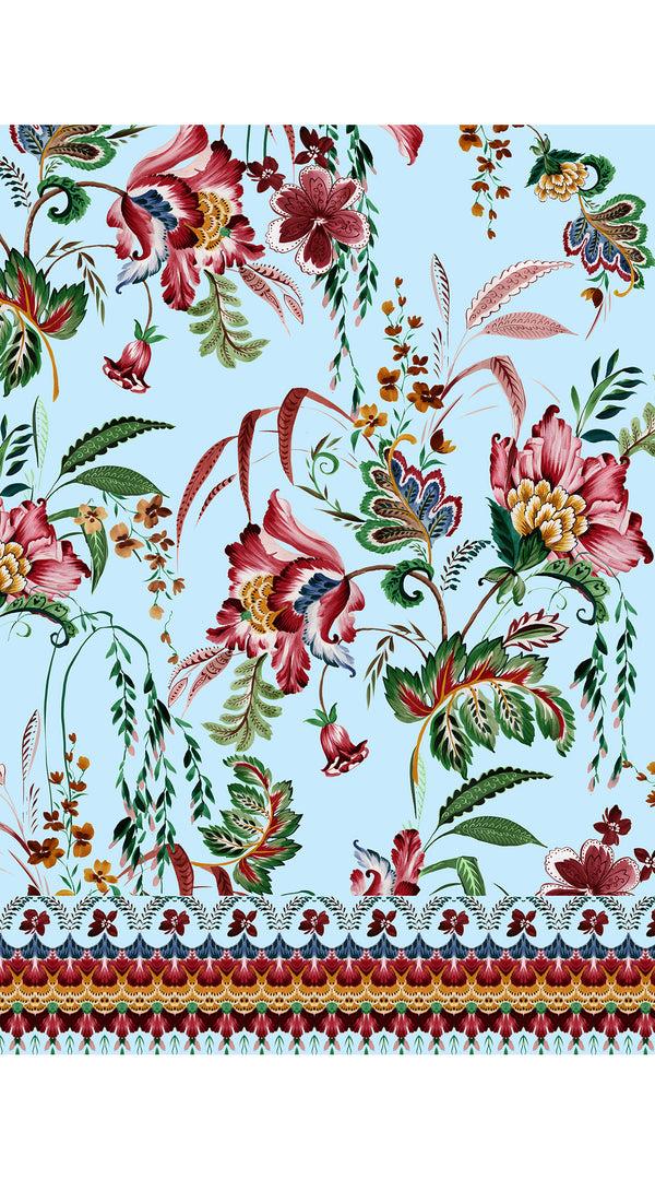 Samantha Sung Pajama Shirt Silk Twill (Asian Botanic)