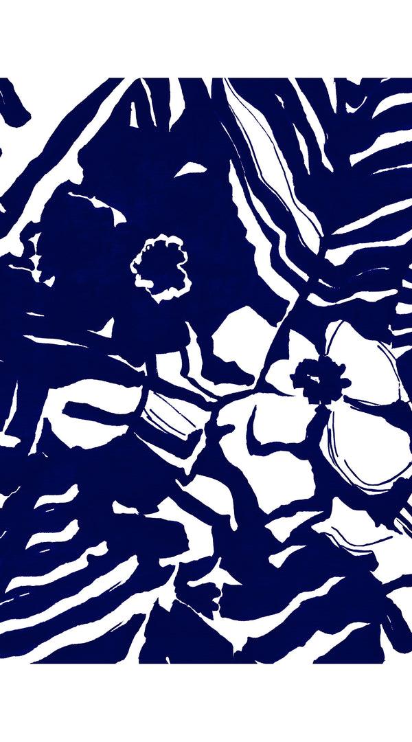 Samantha Sung Pajama Shirt Silk Twill (Caligraphy Flower)