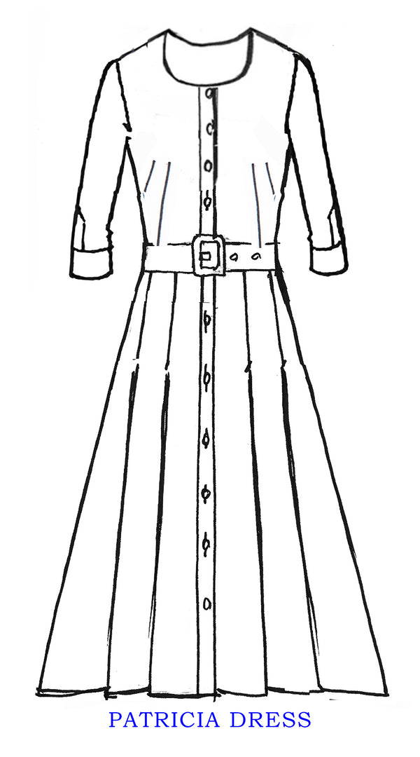 Samantha Sung Patricia Dress Crew Neck 3/4 Sleeve Long +3 Length Cotton Musola (Solid)