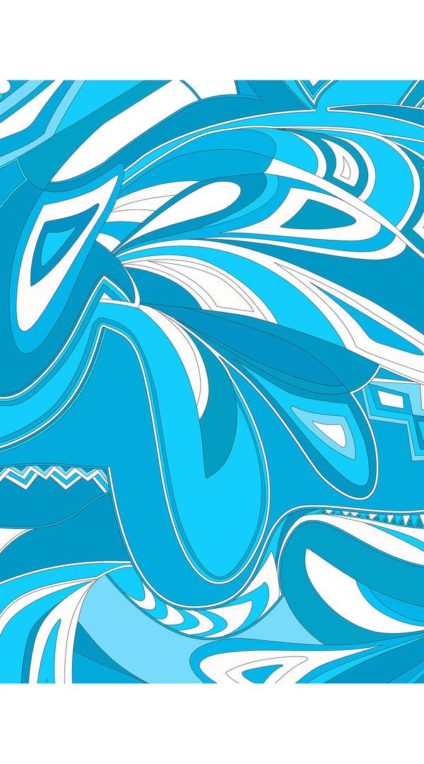 Samantha Sung Rose Dress Crew Neck Sleeveless Long Length Cotton Stretch (Pucciesque Africani)