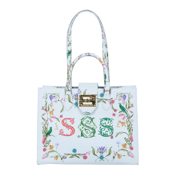 samantha sung Audrey Tote_Medium_Botanic SSS_White