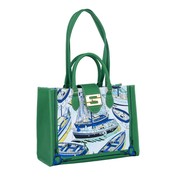 Samantha Sung Audrey Tote_Medium_Canne New_Green