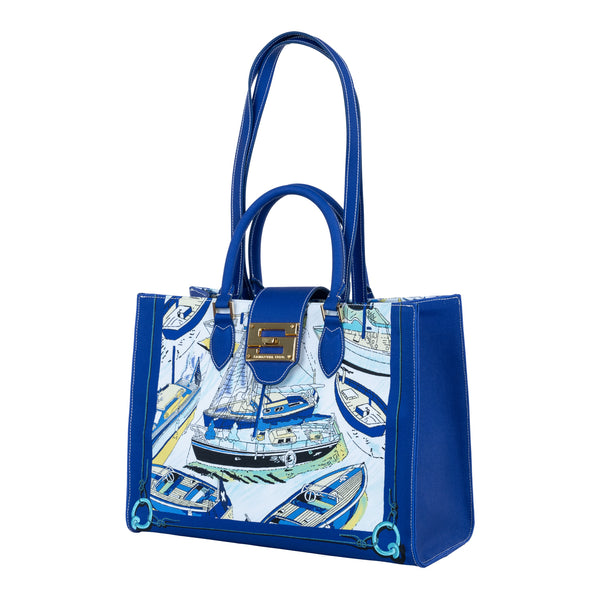 Samantha Sung Audrey Tote_Medium_Canne New_Indigo