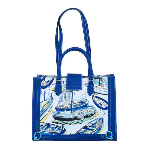 Samantha Sung Audrey Tote_Medium_Canne New_Indigo