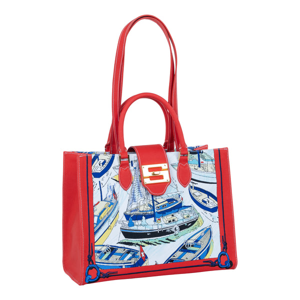 Samantha Sung Audrey Tote_Medium_Canne New_Red