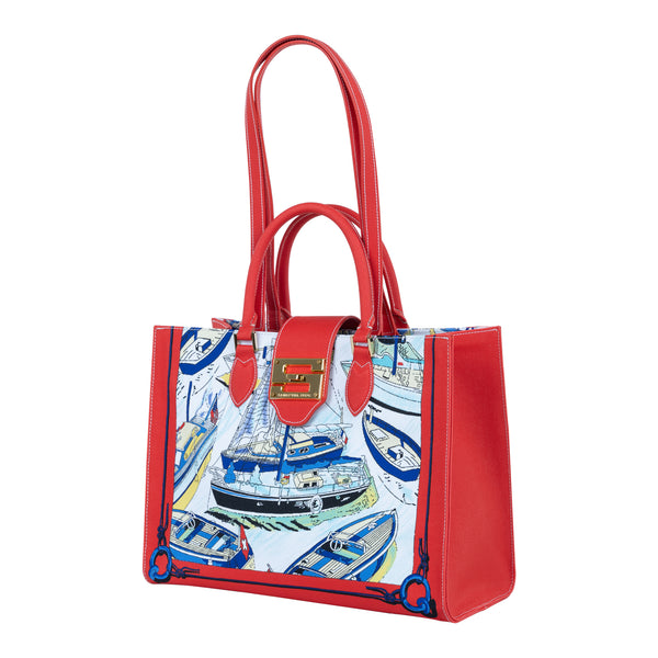 Samantha Sung Audrey Tote_Medium_Canne New_Red