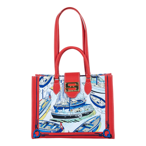 samantha sung Audrey Tote_Medium_Canne New_Red