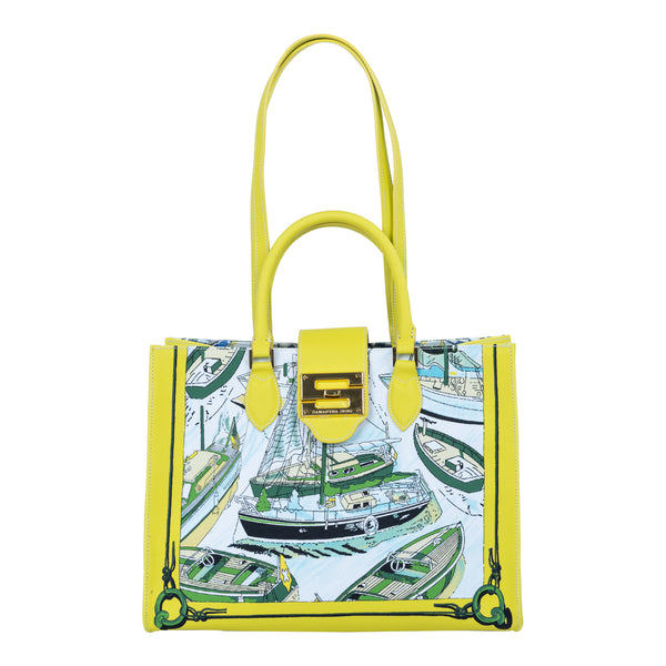 samantha sung Audrey Tote_Medium_Canne New_Yellow
