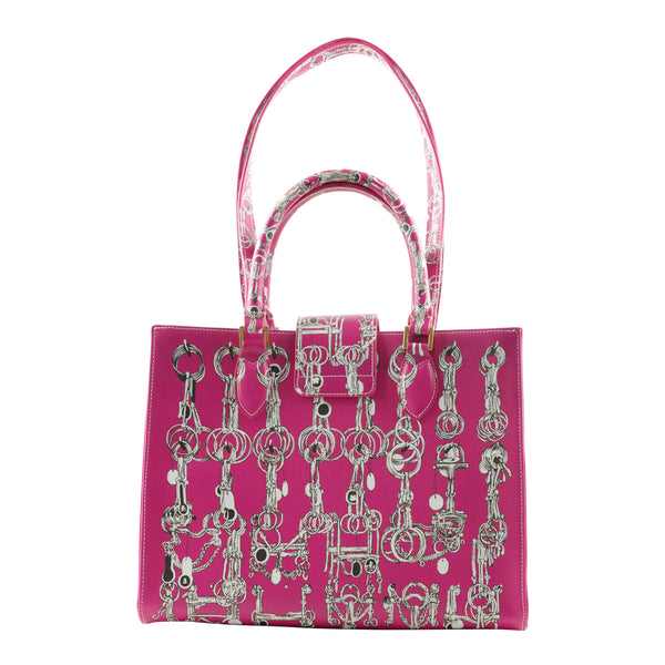 Samantha Sung Audrey Tote_Medium_Horse Chain_Pink