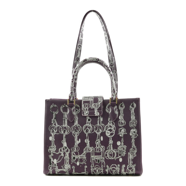 Samantha Sung Audrey Tote_Medium_Horse Chain_Plum