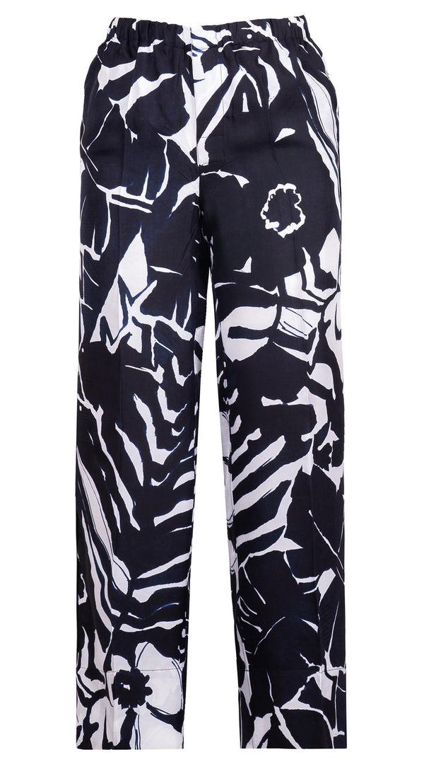 samantha sung Pants Silk (Caligraphy Flower)