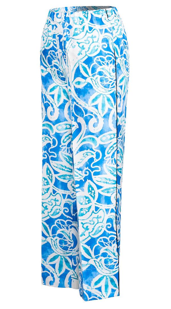 Samantha Sung Pants Silk (Linen Paisley Pastel)