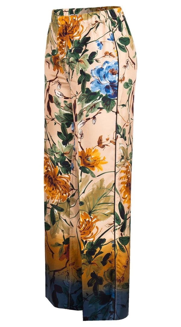 Samantha Sung Pants Silk (Oriental Flower Ombre)