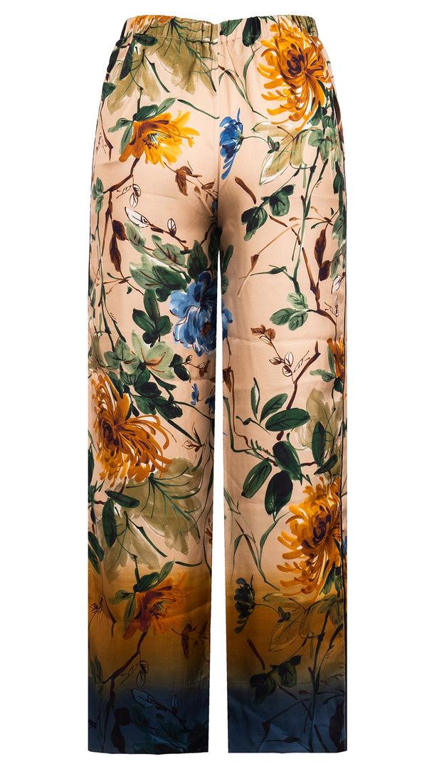 Samantha Sung Pants Silk (Oriental Flower Ombre)