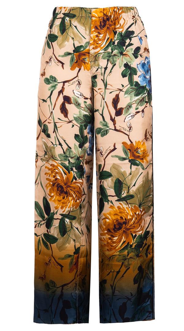 samantha sung Pants Silk (Oriental Flower Ombre)