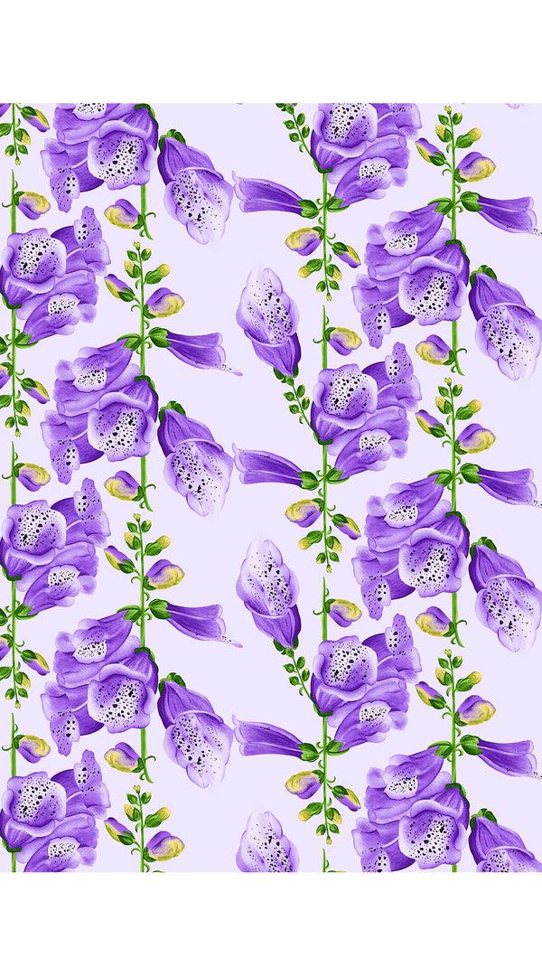 Samantha Sung Terry Dress Shirt Collar 3/4 Sleeve Midi Plus Length Poliamide Taffta (Fox Glove Flower Small Pastel)