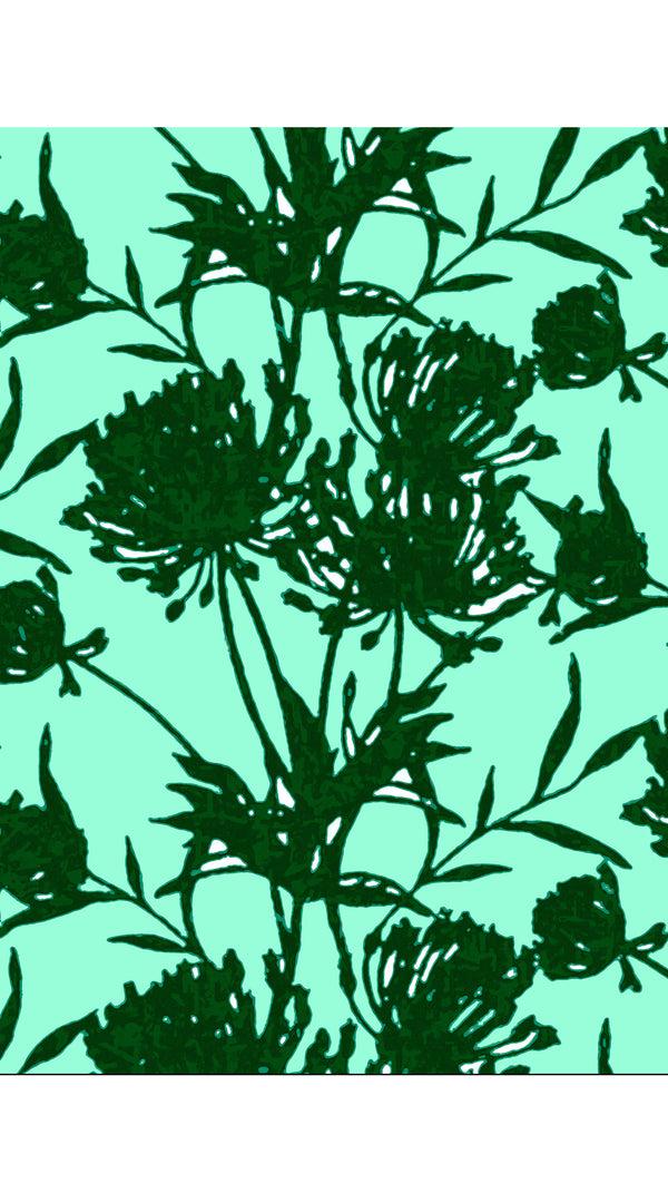 Samantha Sung Terry Dress Shirt Collar 3/4 Sleeve Midi Plus Length Poliamide Taffta (Primavery Silhouette Ground)