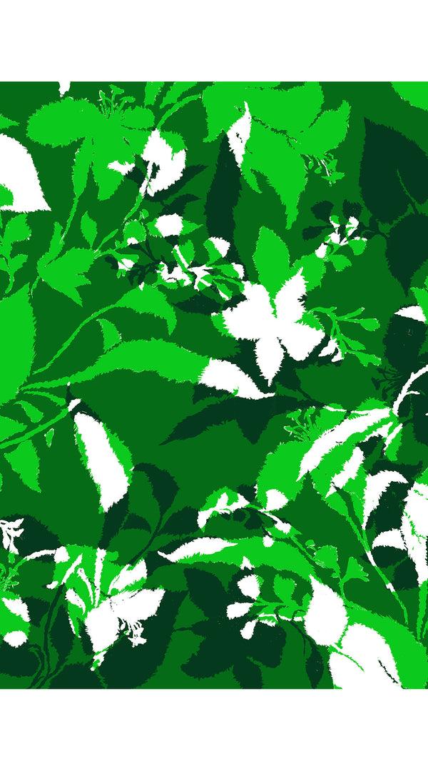 Samantha Sung Terry Dress Shirt Collar Sleeveless Midi Length Poliamide Taffta (Genova Mono Flower White)